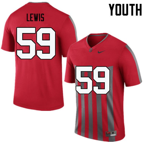 Ohio State Buckeyes #59 Tyquan Lewis Youth Football Jersey Throwback OSU6638